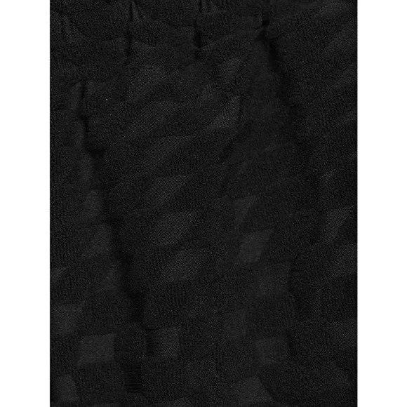 NWT Good American Terry Jacquard Woven Casual Shorts Sz 7 4XL Black Textured - Picture 5 of 9